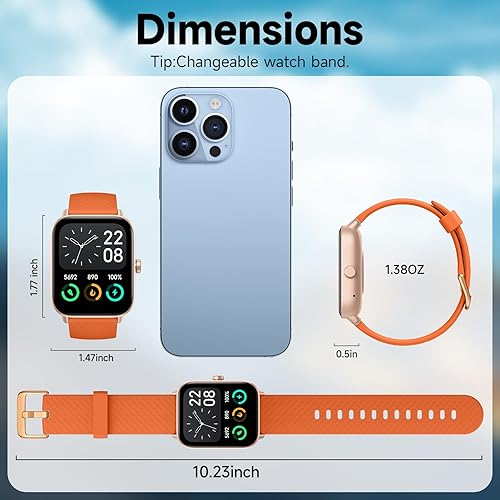 Miniatura 8 de Faweio Reloj inteligente, Bluetooth 5.3 para responderhacer llamadas, Alexa integrado, rastreador de actividad física de 1.8 pulgadas con monitor de