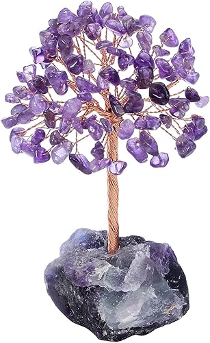 Miniatura 6 de Jovivi Paquete – 2 artículos de racimos de amatista, cristales naturales de geoda cruda Healng piedra + árbol de cristal de amatista cristales