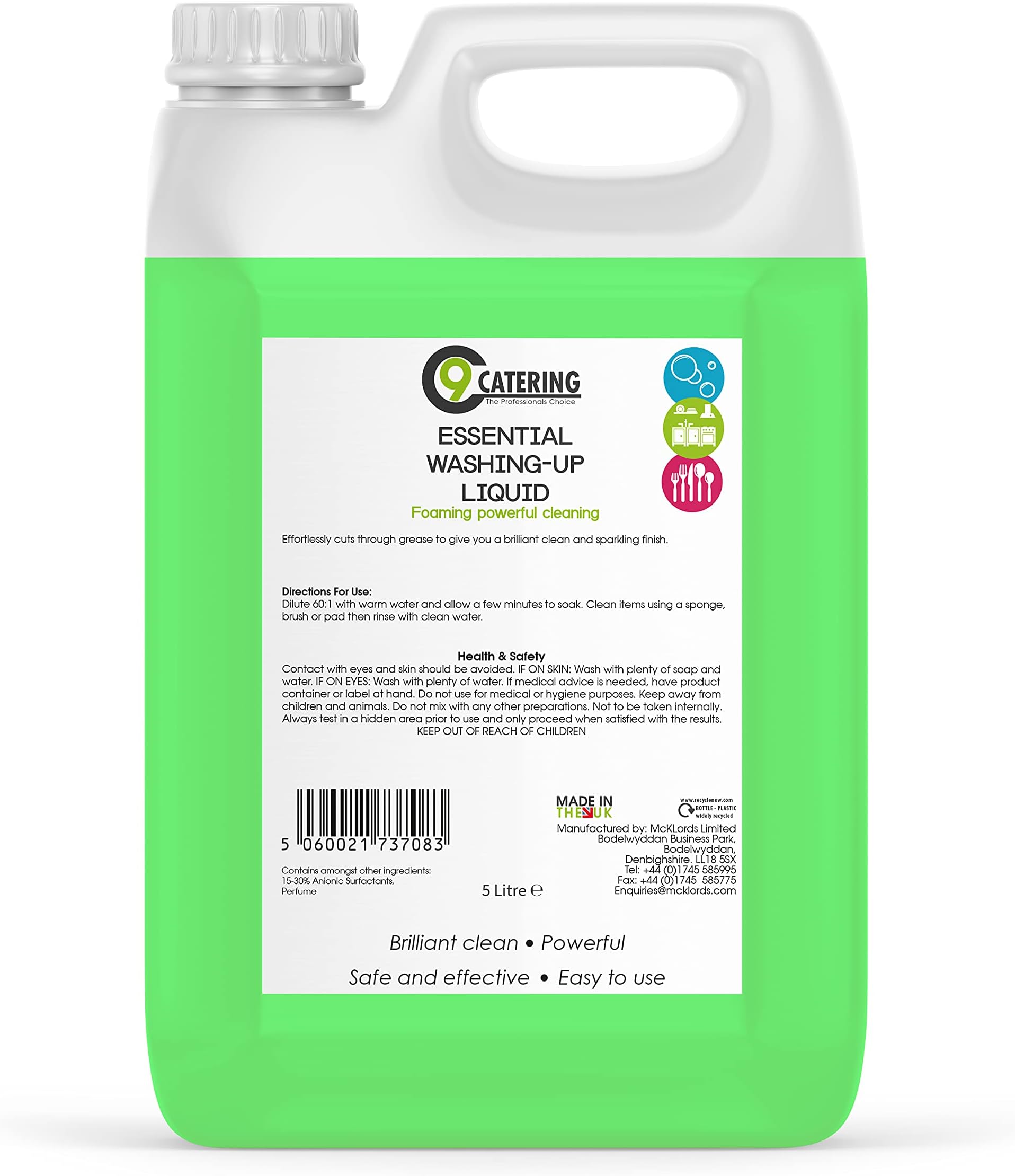 Essential Concentrated Washing Up Liquid - 5 Litre