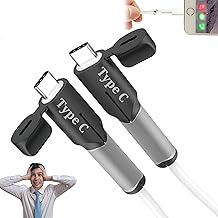 ZOTIMO Silicone Charger Cable Protector - Useful Mobile Phone Accessories for Daily Life, Safe Wire Guard, Data Cord Sleeve Cover, Cute Spiral Protection for (Type C to Type C)
