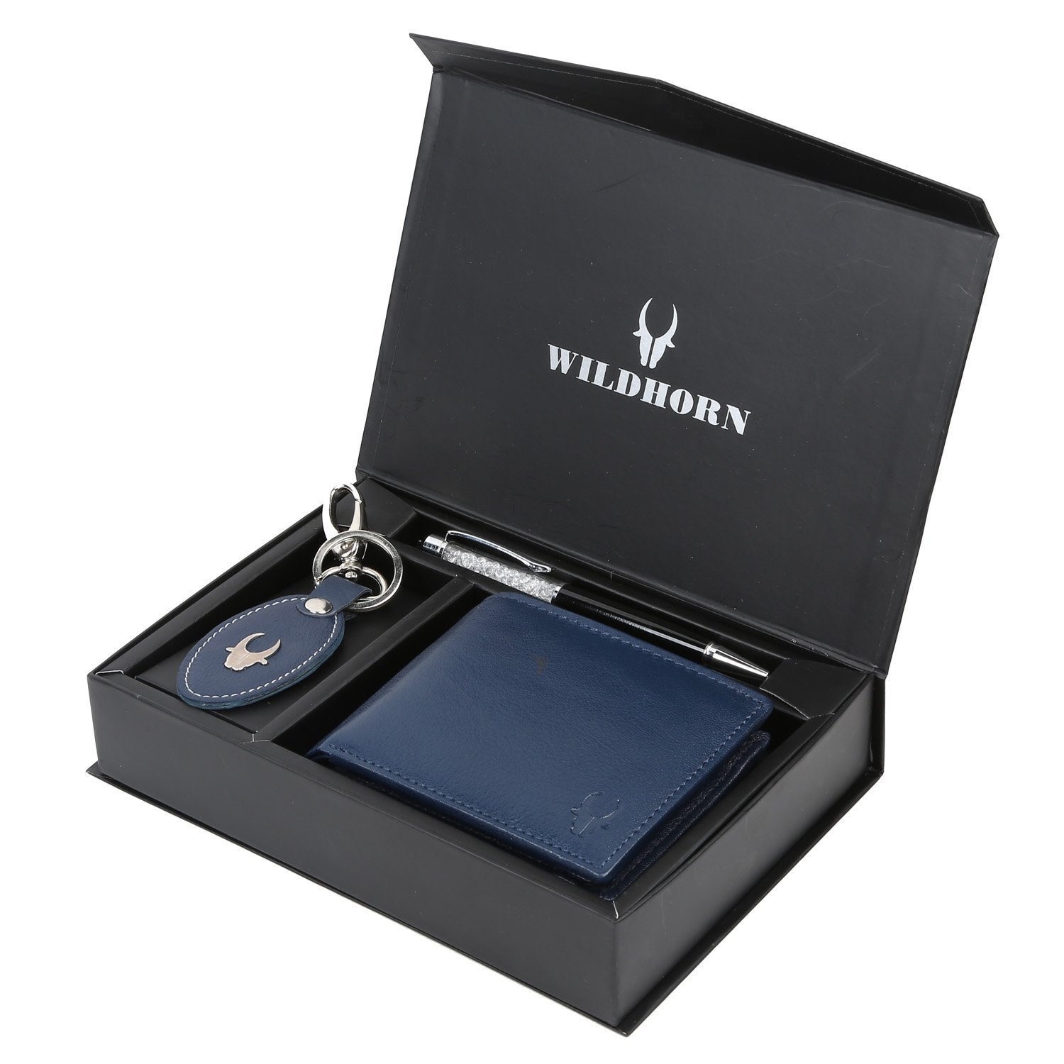 WildHorn Men’s Blue Wallet Combo