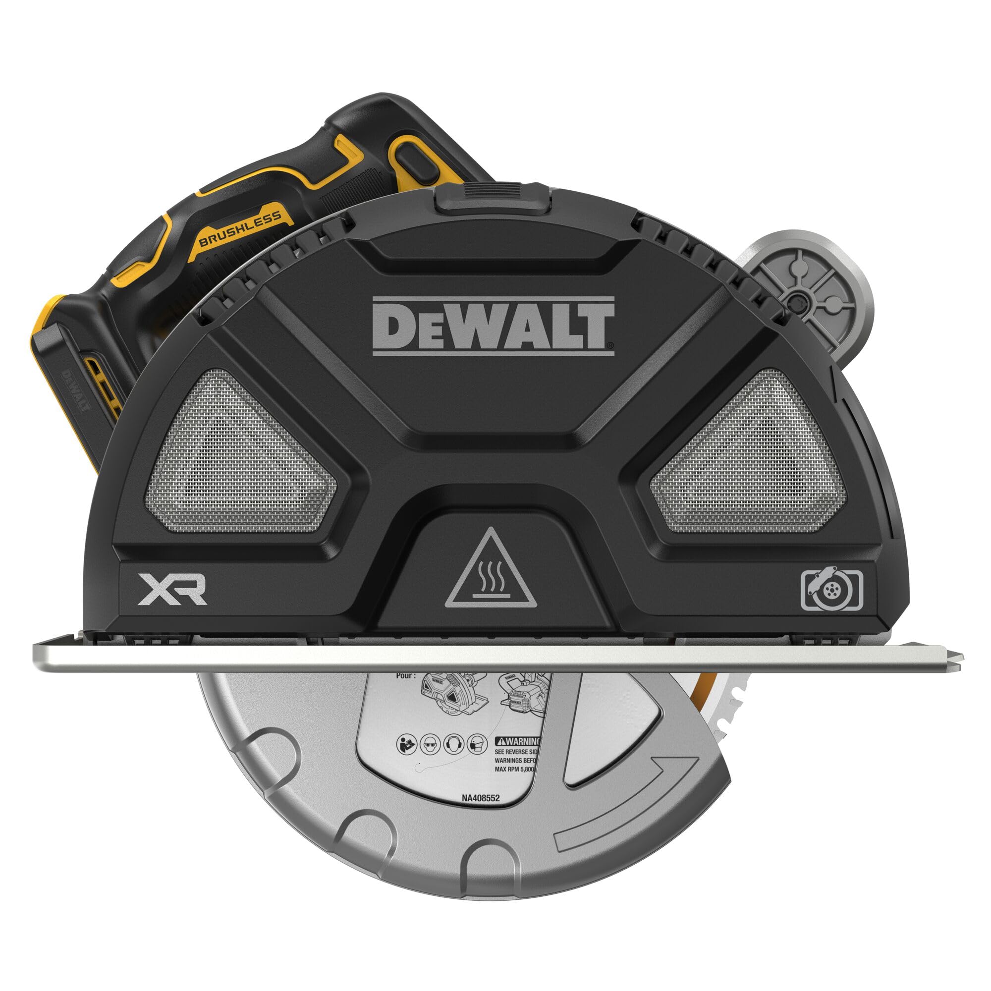 DEWALT Sierra Circular XR 18V para Corte de Metal, Motor sin Escobillas, Disco de 184mm, No incluye Batería ni Cargador, DCS383N-XJ