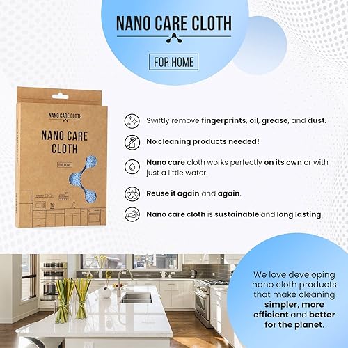 Miniatura 3 de Nano Care - Paño de limpieza de microfibra reutilizable para la casa - trapos de limpieza de microfibra para el hogar - Limpieza de paños de