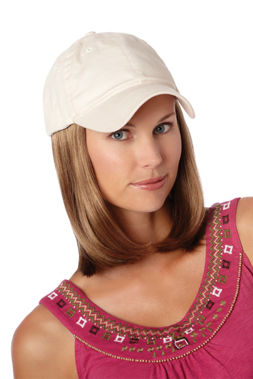 Henry Margu Hair Accents Classic Beige Baseball Cap Wig (6H - CHESTNUT BROWN/AUBURN HIGHLIGHTS)