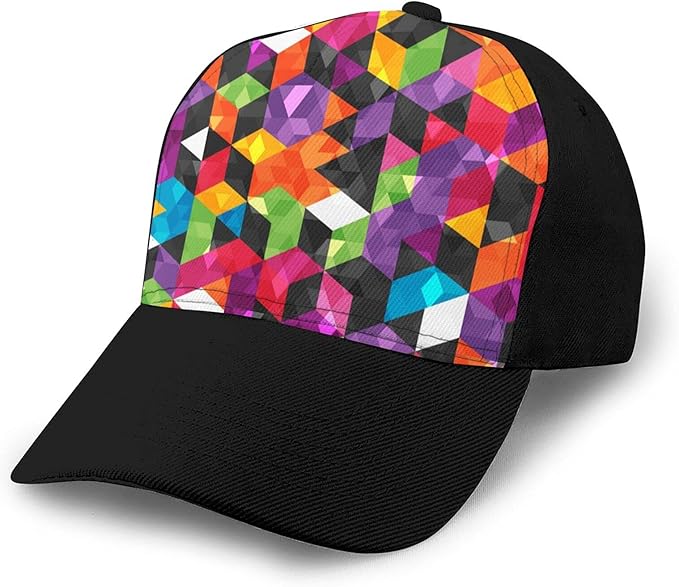 Colorful Abstract Geometric Pattern Unisex Summer Sun Hat