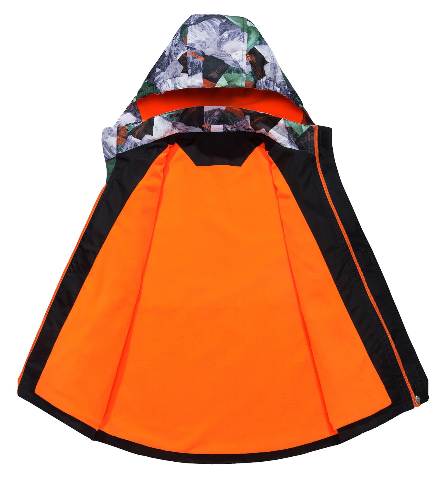 CAMLAKEE Chubasquero Impermeables Niños Chaqueta Abrigo Niño con Forro Polar