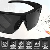 Vista 3 de Gafas de seguridad con protección UV para hombres, antiarañazos, conformes a ANSI z87+, gafas protectoras de goma antideslizante con patillas