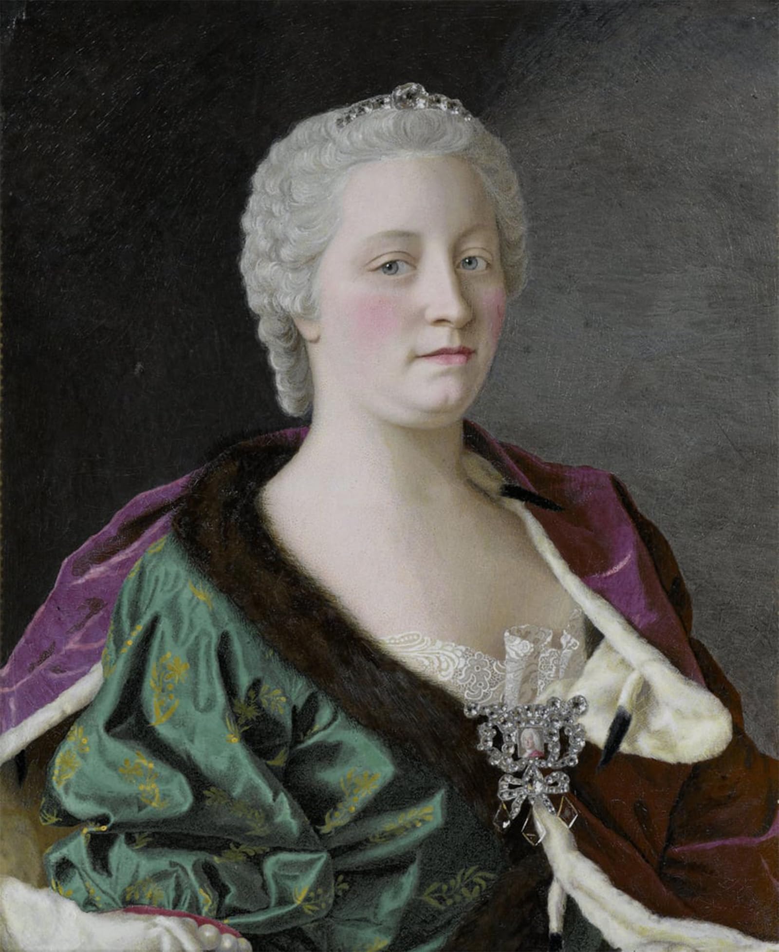 POSTERIIk Vintage Print Pop Art Landscape Artwork Maria Theresa Empress of Austria Queen of Hungary and Bohemia by Jean Étienne Liotard Art Prints for Office Home Decor 60x90cm