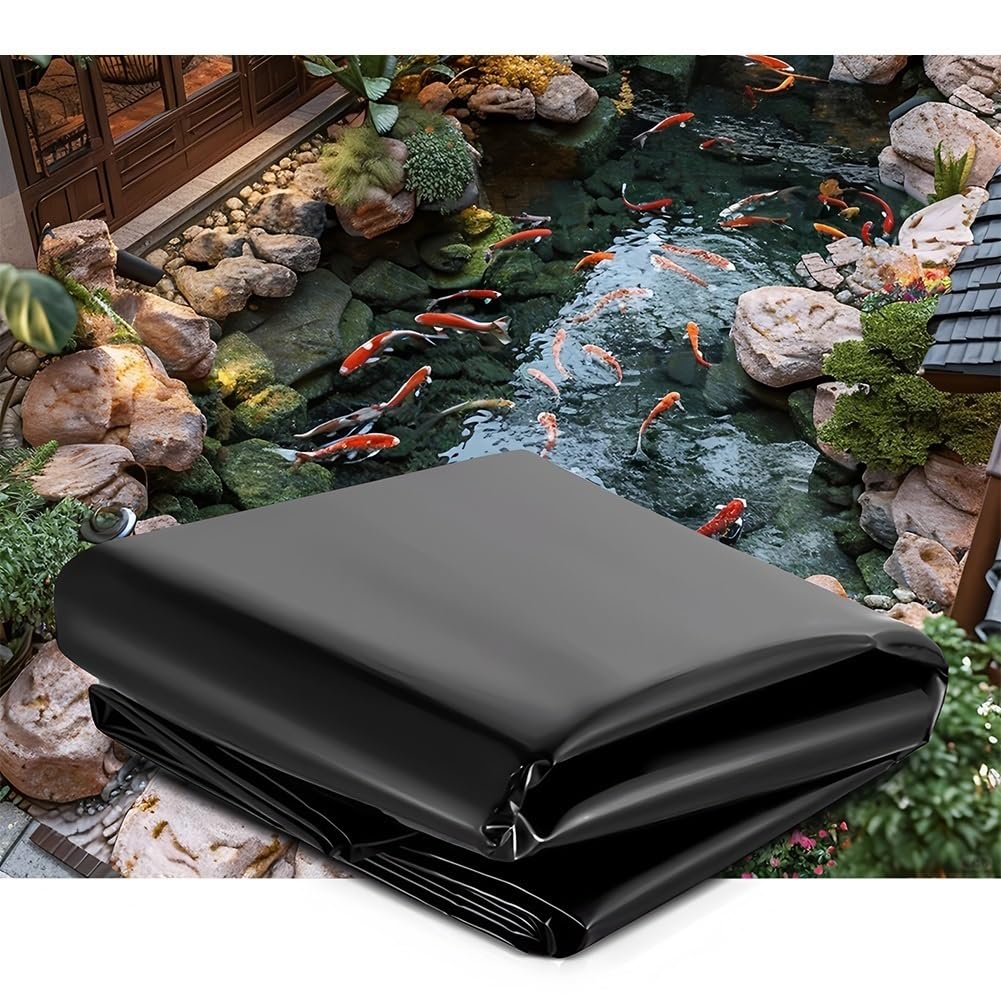 Bâche imperméable pour étang à poissons koï en polyéthylène 1,5x9m de 0,3mm