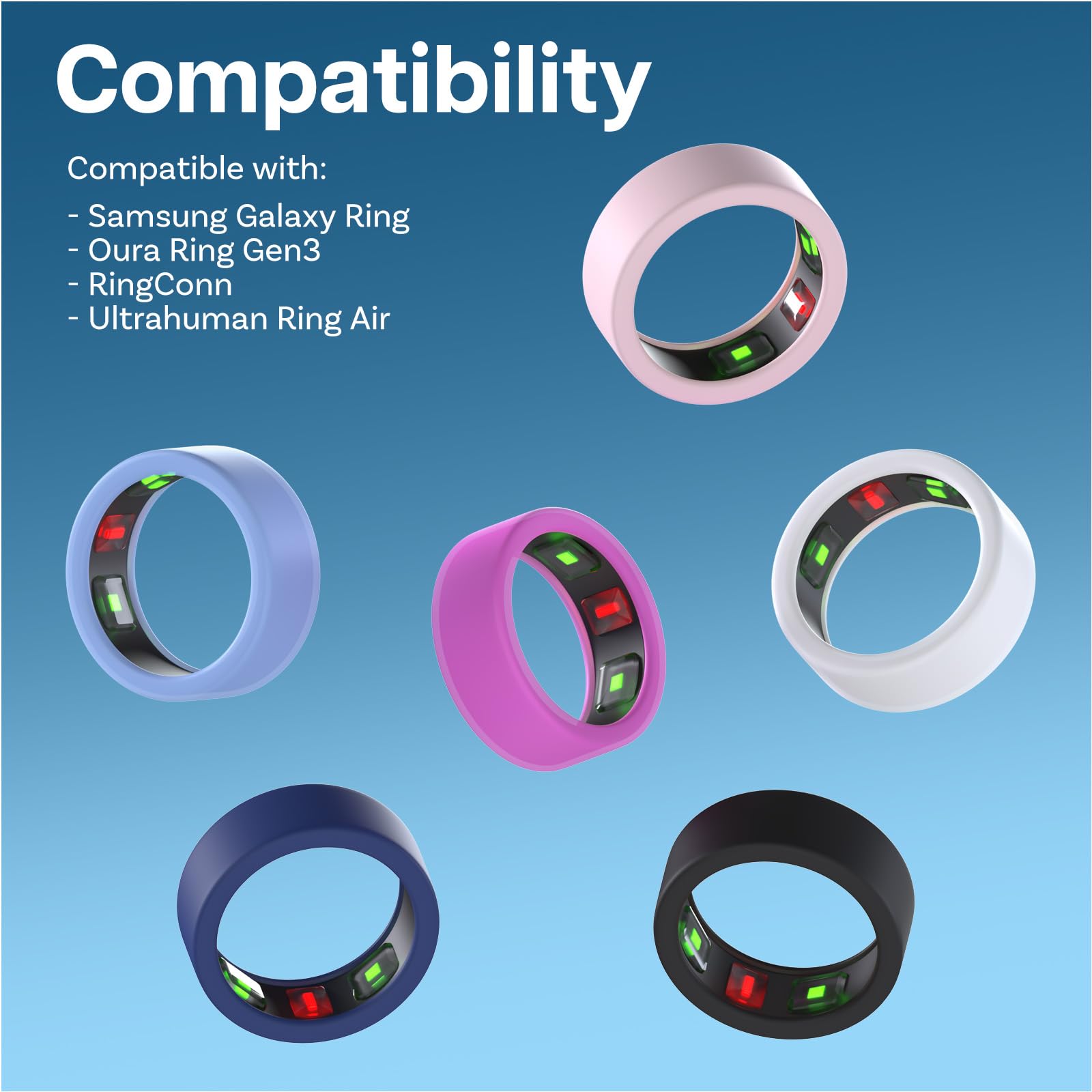 Per Oura Ring Gen 3 custodia Cover Smart Ring custodia protettiva elastica in Silicone antigraffio accessori per la protezione dell'anello resistente al sudore  44