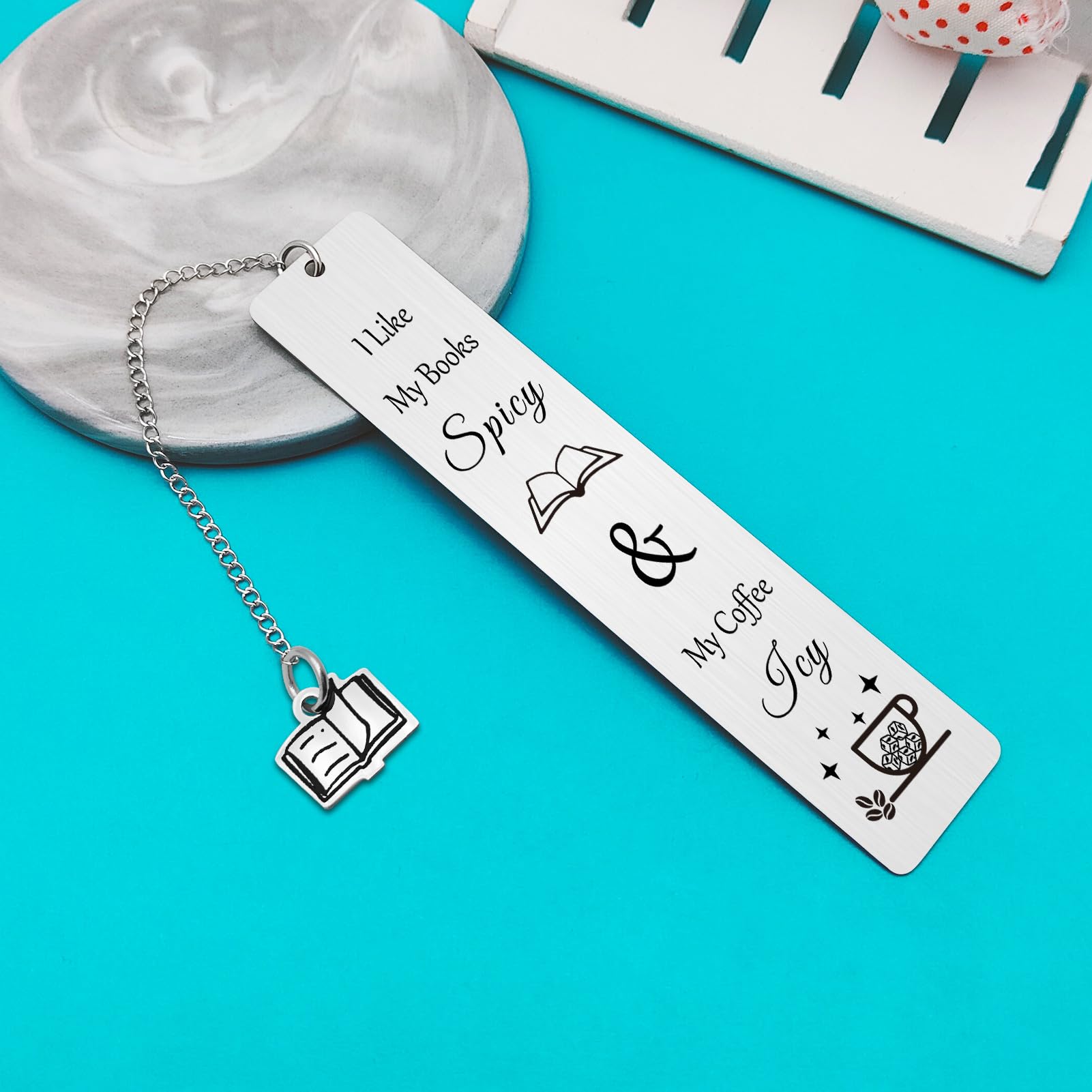 Spicy Bookmark Gifts for Reading Women Coffee Lovers Gift Ideas for Readers Book Marks for Book Lovers Bookish Librarian Book Club Gift Birthday Christmas Friendship Gifts for Women