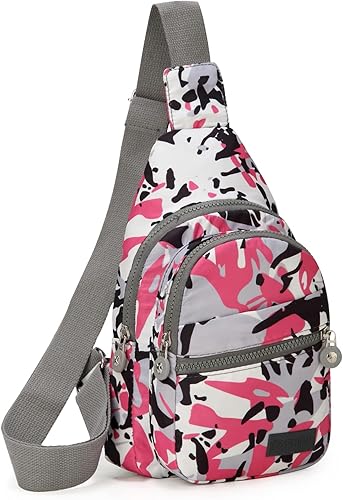 Miniatura 48 de EVANCARY Bolso bandolera pequeño para mujeres y hombres, mochila bandolera para viajes, al aire libre, senderismo Gris profundo