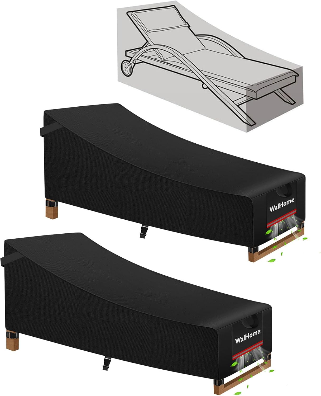 Outdoor Waterproof UV Protection Lounger Cover, Sturdy Rattan Garden Lounger Cover (2)