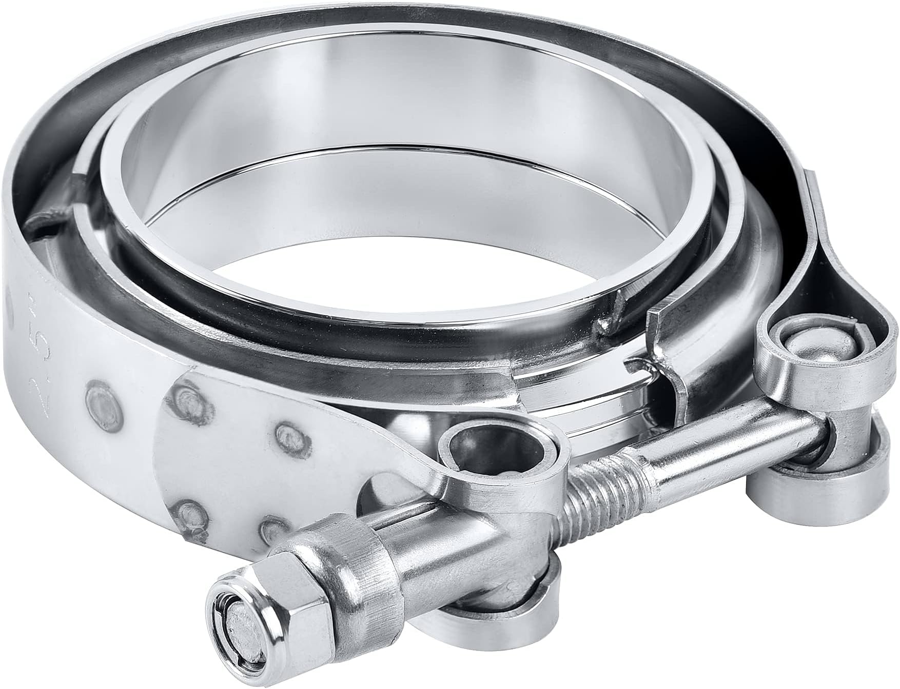 EVIL ENERGY V Band Clamp with Flange Male Female Stainless Steel (2, 2.5")