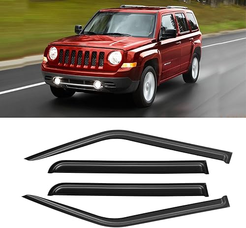 Miniatura 25 de Visera de ventana para Jeep Cherokee 1984-2001 (Excluye Modelo Limited), Protectores Guards Shields de lluvia de canal exterior, Deflector