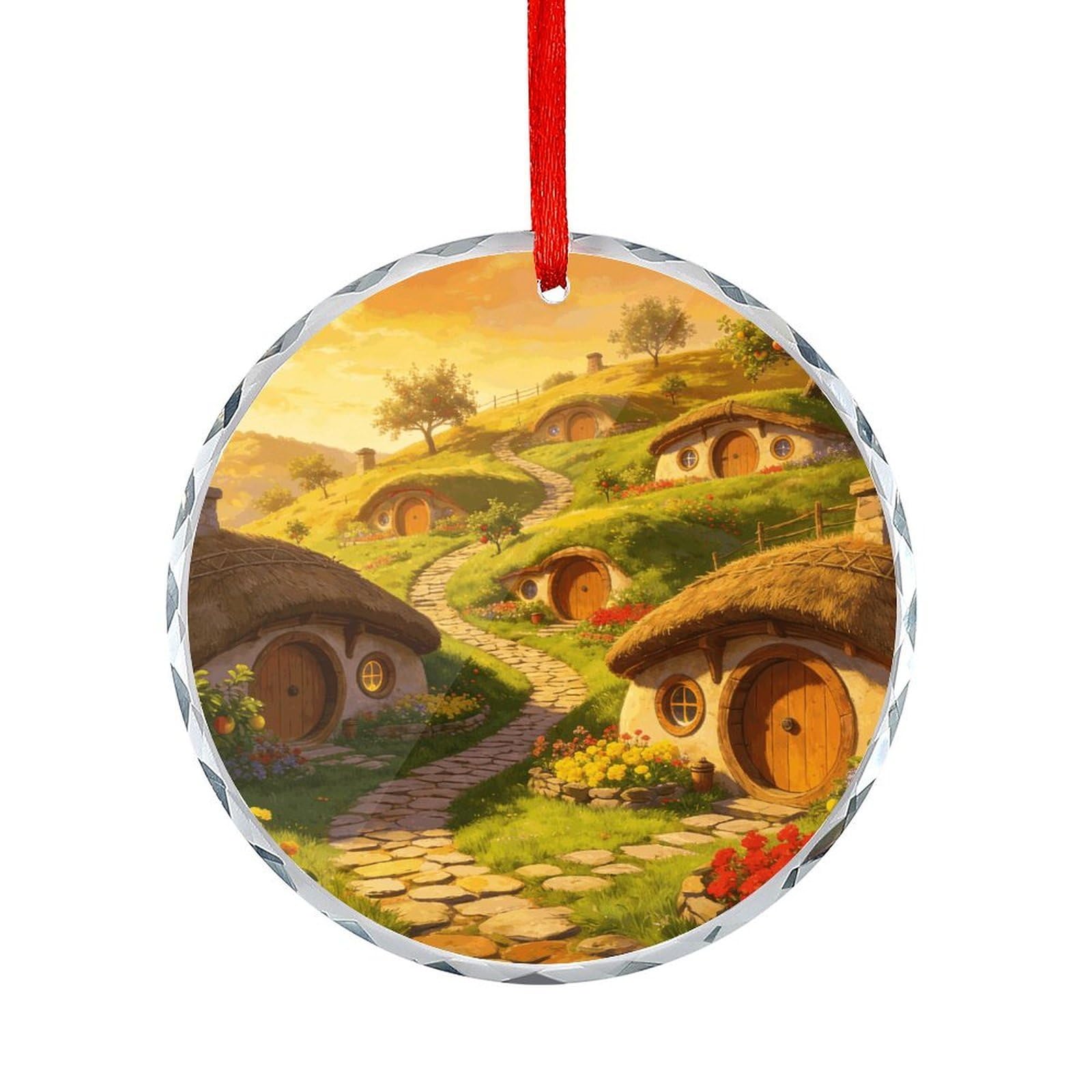 Btcowzrv Style Hobbiton Round Ornament Hanging Pendant Decor