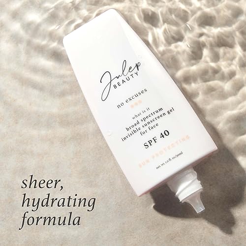 Miniatura 5 de Julep No Excuses SPF 40 - Protector solar facial transparente de amplio espectro hidratante facial brillante con antioxidantes fórmula no grasa
