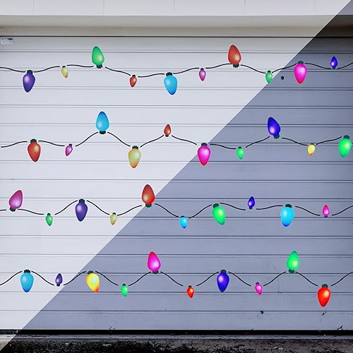 Outus 190 imanes de Navidad para automóvil, luces a granel, calcomanías de refrigerador de automóvil, luces reflectantes de Navidad, imanes de Color