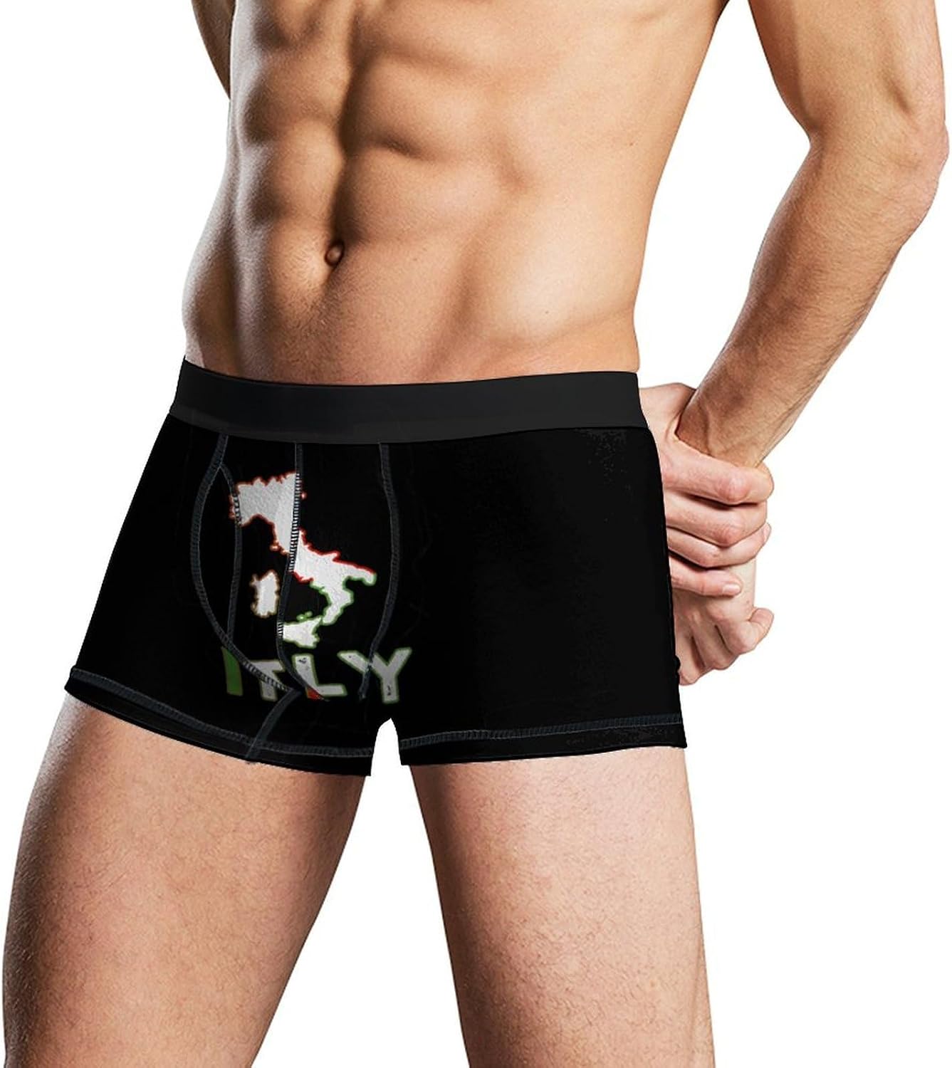 Italy Map Flag Novelty Men's Boxer Briefs Soft Breathable Underpants Trunks Stretch Underwear