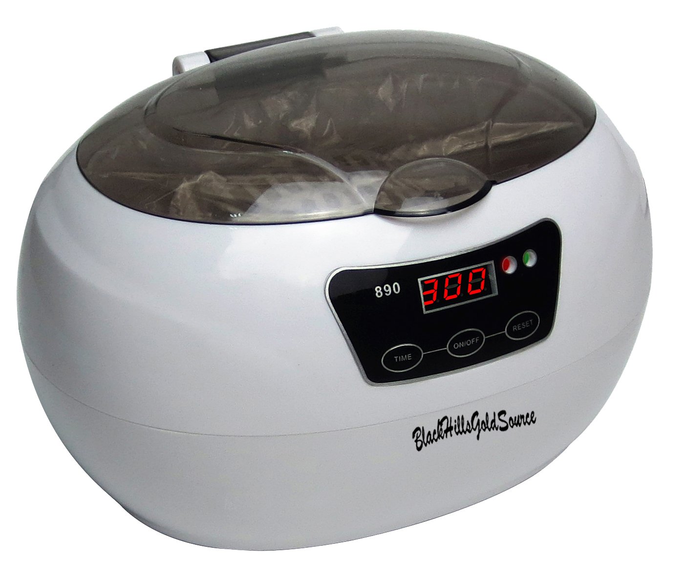 Professional Ultrasonic Cleaner - 30 Minute Timer - Cleans Jewelry, Watches, Eyeglasses, Dentures, Razors, Coins - 120v Sonic Cleaning - Digital Timer with 18 Cycles - BlackHillsGoldSource Model 890