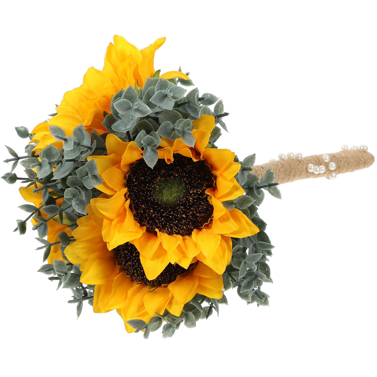 Ramo de girasoles artificiales anticaída y sin marchitamiento para novias y eventos sin estrés