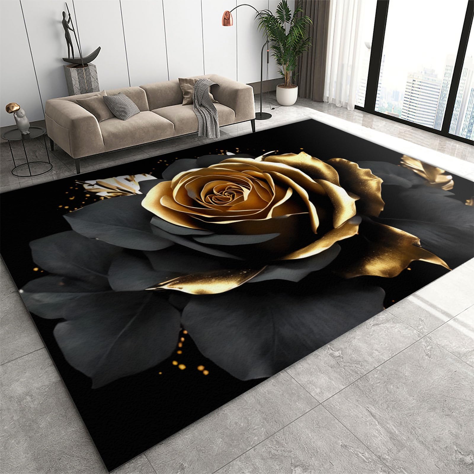 Tapis de sol artistique chambre et salon lavable 70 x 140 cm