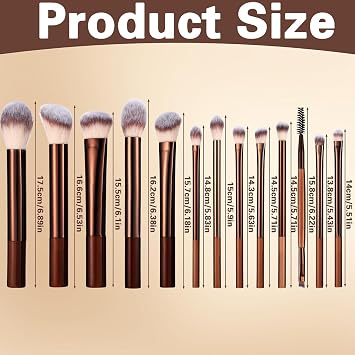 Makeup Brush Set, 17Pcs Ended Professional Travel Makeup Brushes, Foundation Concealer Blush Eyeshadow Brushes with 3 Makeup Puffs & Storage Pouch