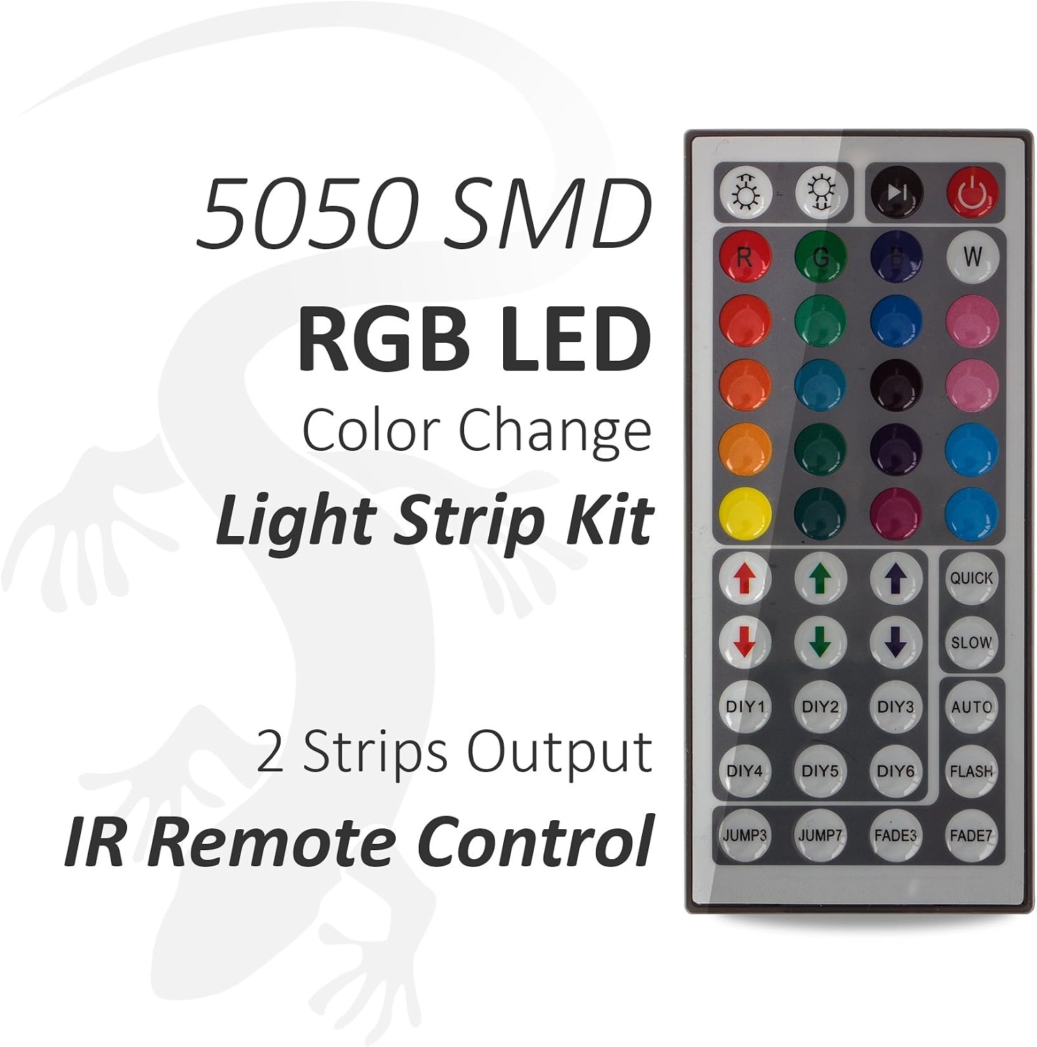 20M 5050SMD RGB LED Strip Light Kit 44 Key Remote 2 Outlet 5A Power Combo
