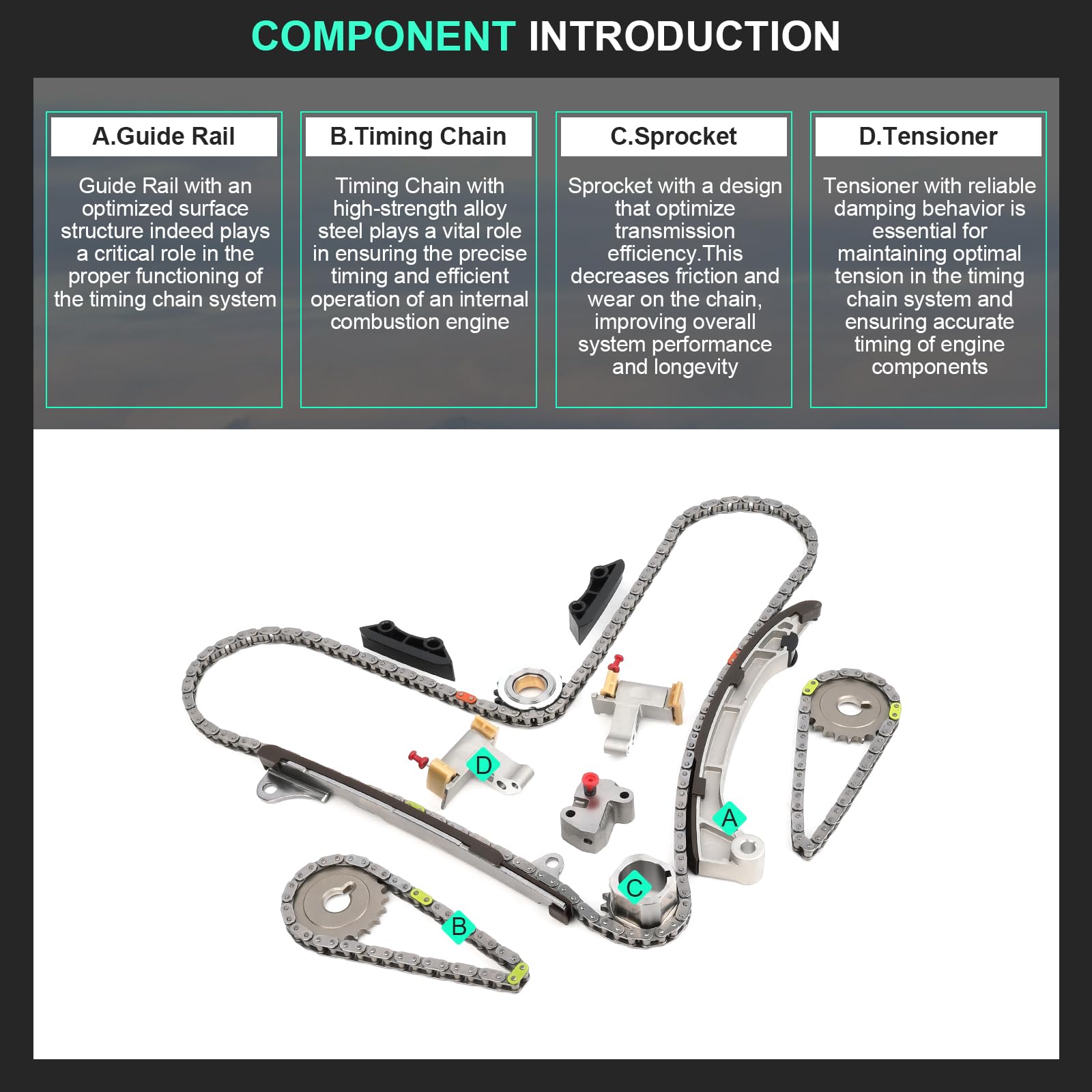 Timing Chain Kit Fit For Toyota 4Runner FJ Cruiser Tacoma Tundra - View #11