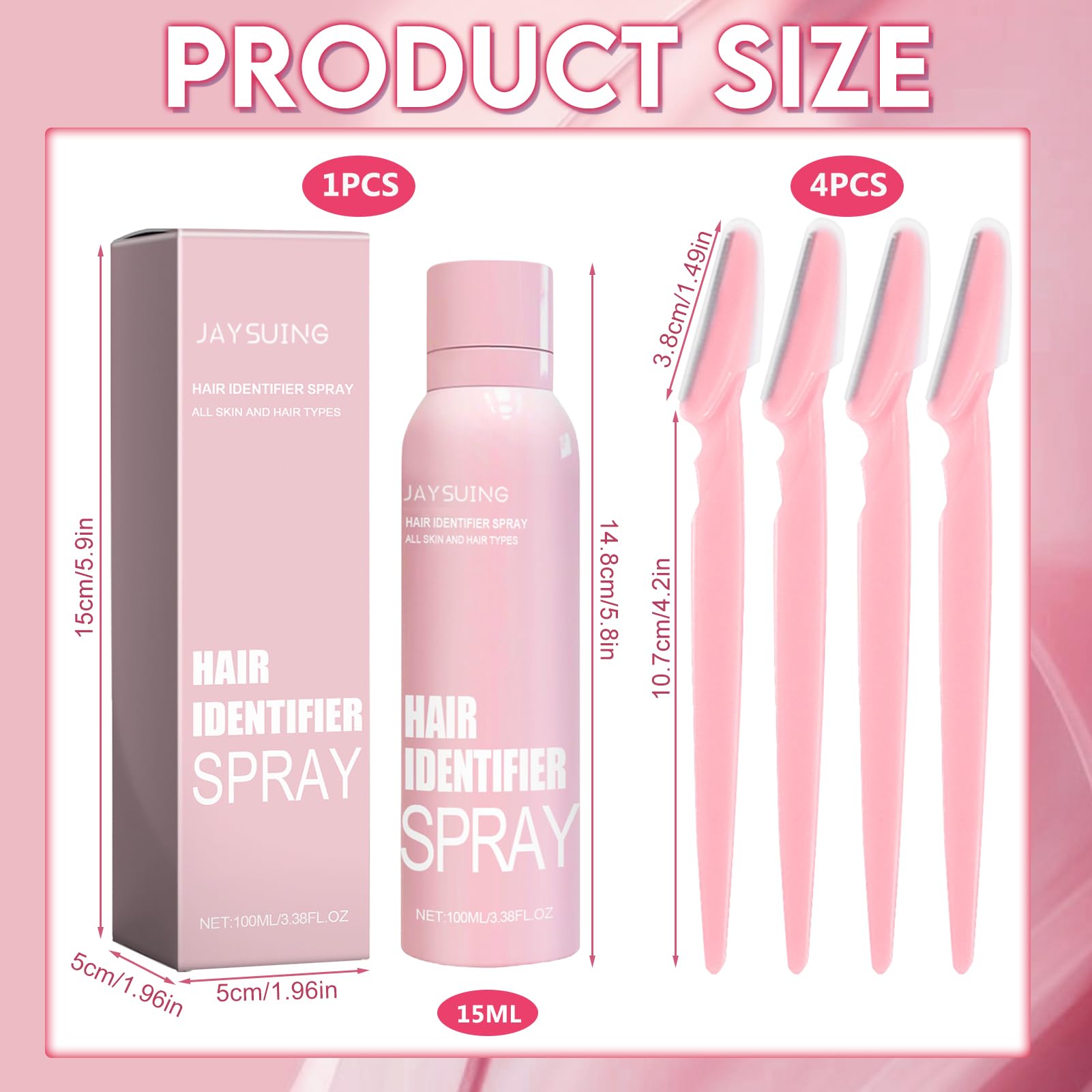 Spray identificador de cabello para afeitado facial Herramienta de dermaplaning Depilación