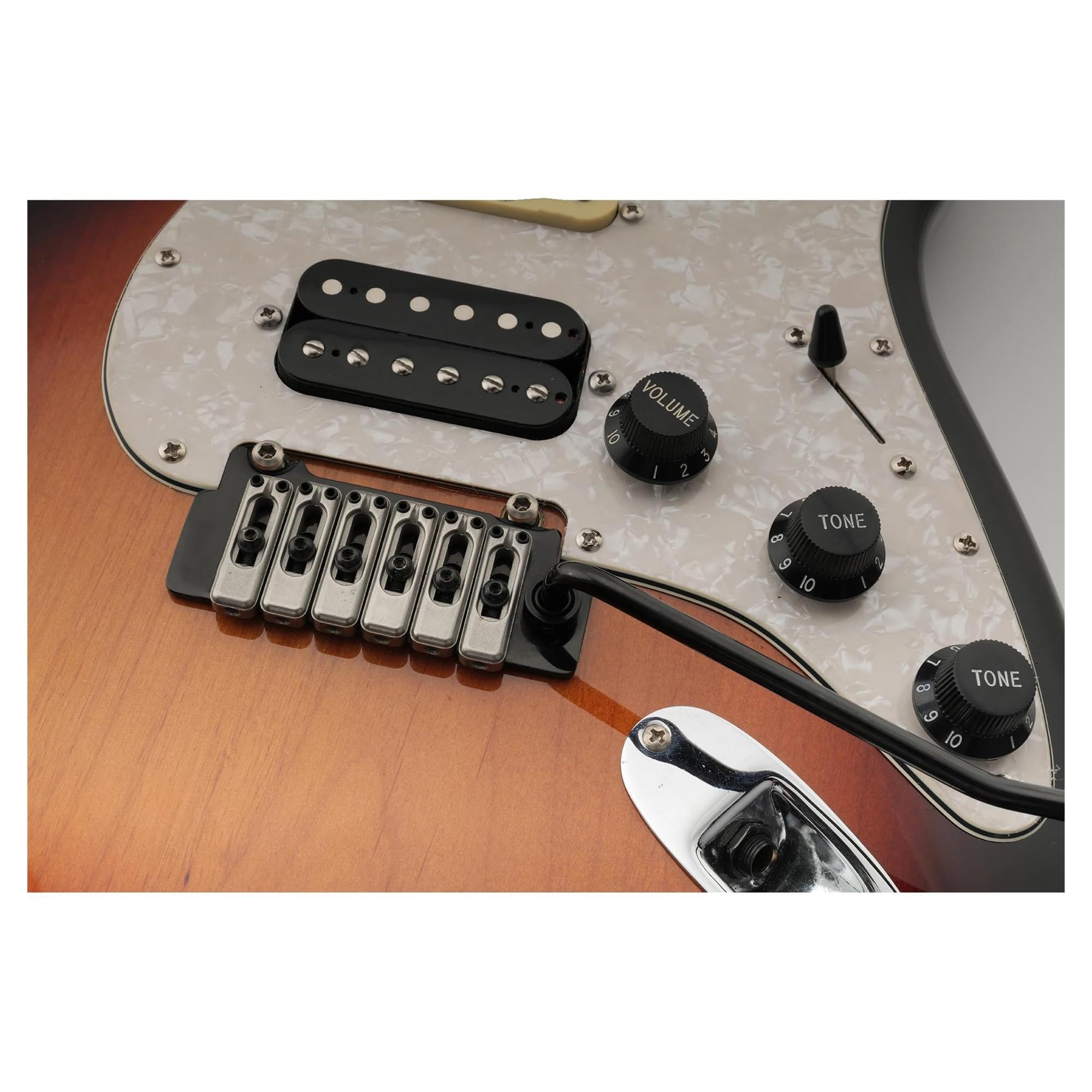 Puente Trémolo De Doble Grifo De 52.5 Mm Con Montura De Acero Inoxidable Para Guitarras Eléctricas | Puente de guitarra(Bk)