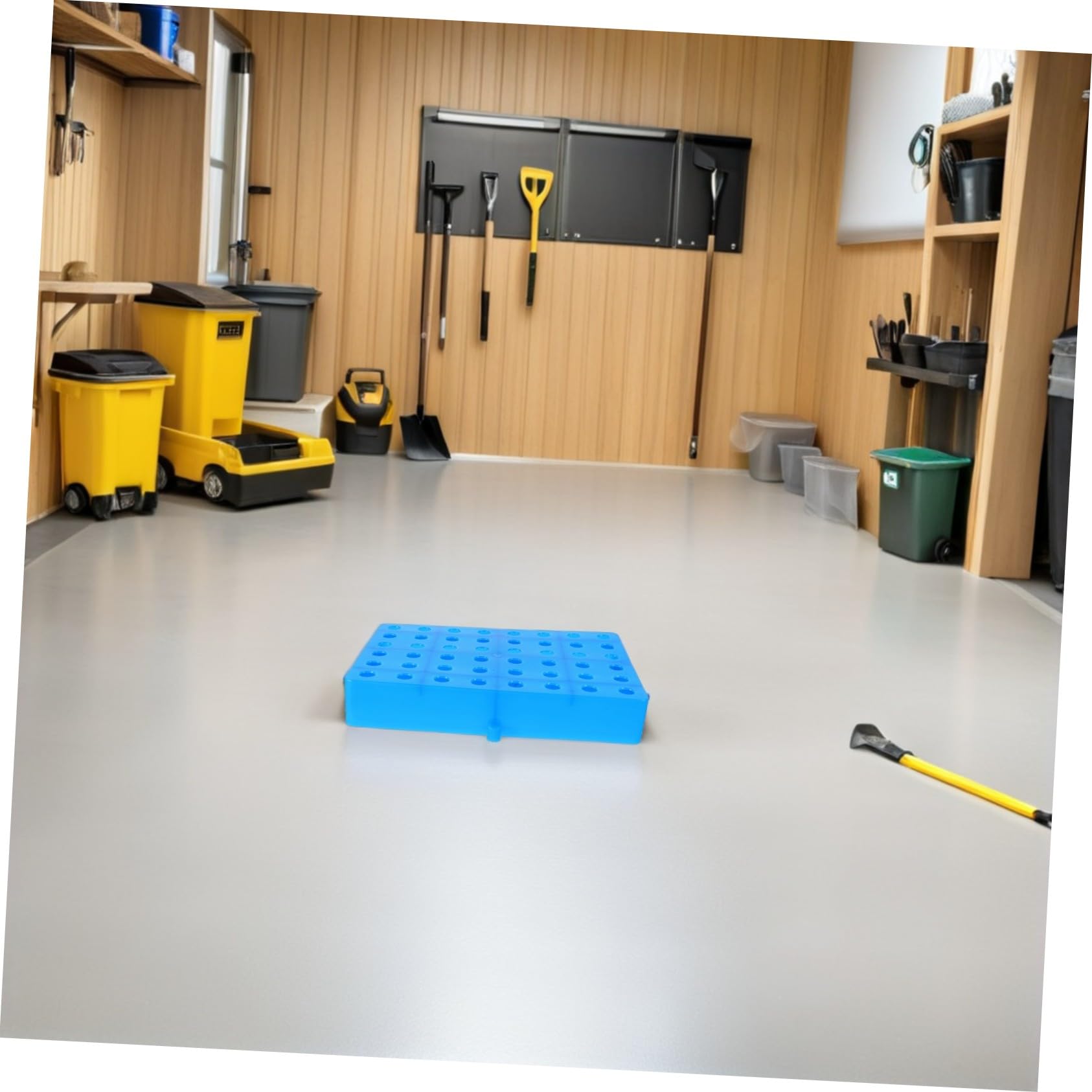 Lot De 2 Plateformes De Palettes en Plastique Légères Et Perforées pour Rangement dans Un sous-Sol Humide avec Grilles Respirantes Bleu