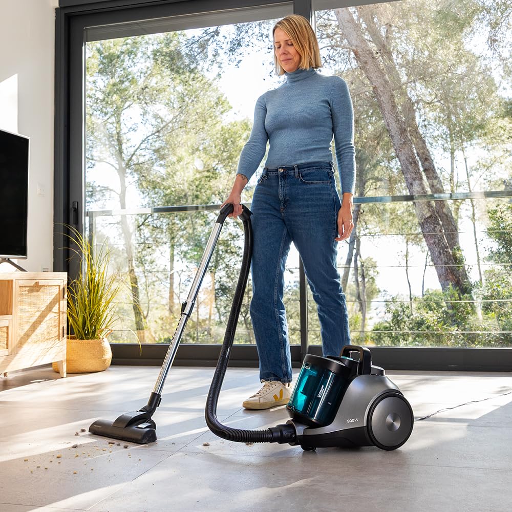 Cecotec Aspirateur Traîneau sans Sac 2,5L Conga Rockstar Cyclonic Pro. 900W, Puissance d'Aspiration 19Kpa, Régulateur de Puissance, Inclut Cyclonic System, Filtre HEPA, Rayon d'action 6m