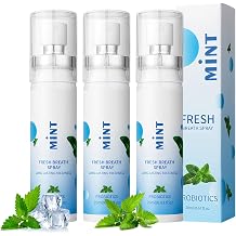 3 PCS Dry Mouth Spray, Breath Spray Long-Lasting Moisturizing Breath Freshener On-the-Go 20ml Mint Flavor