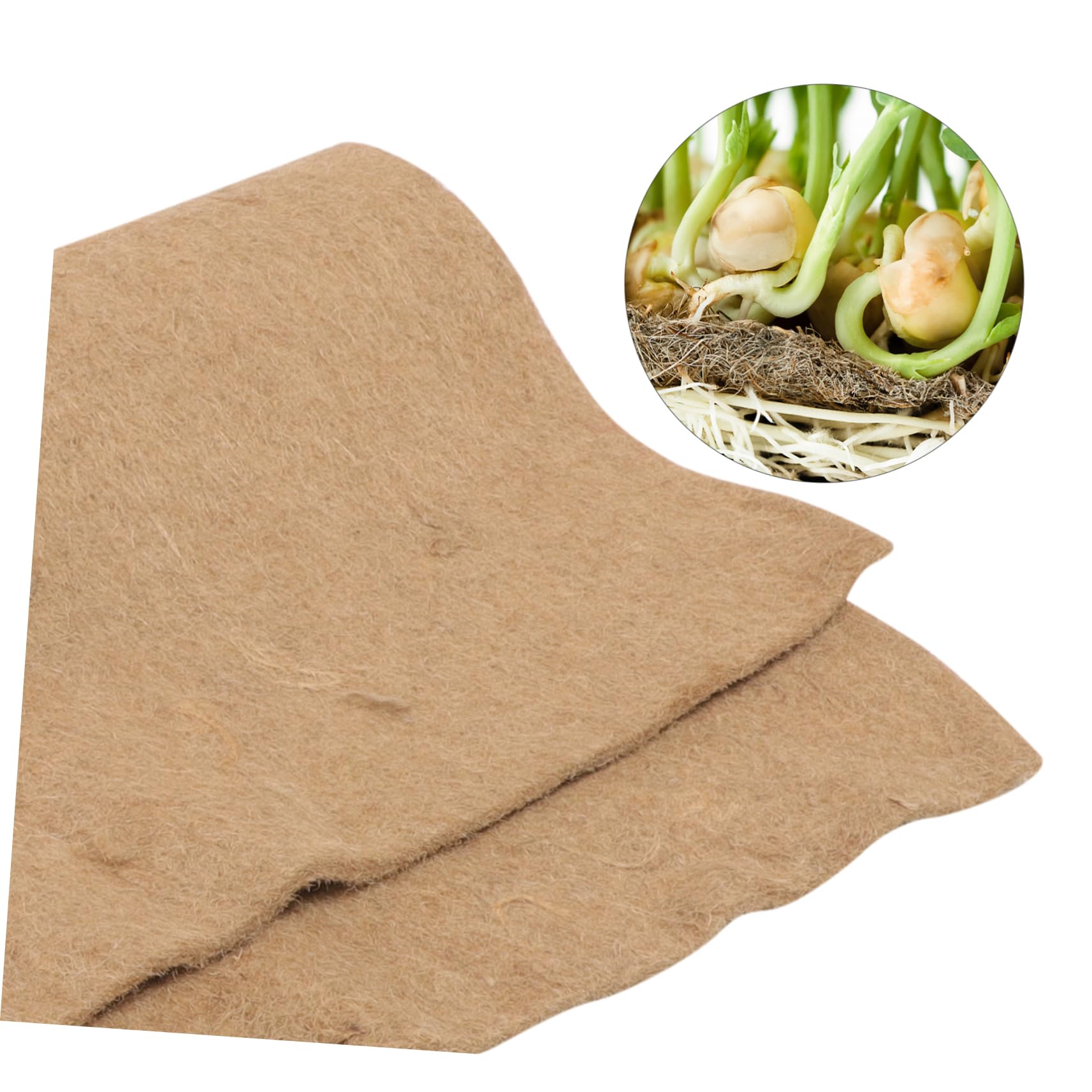POPETPOP Tappetino di Juta Trattiene L’Acqua e Favorisce la Germinazione 4 Pezzi per Vassoio di Semina per Piantine