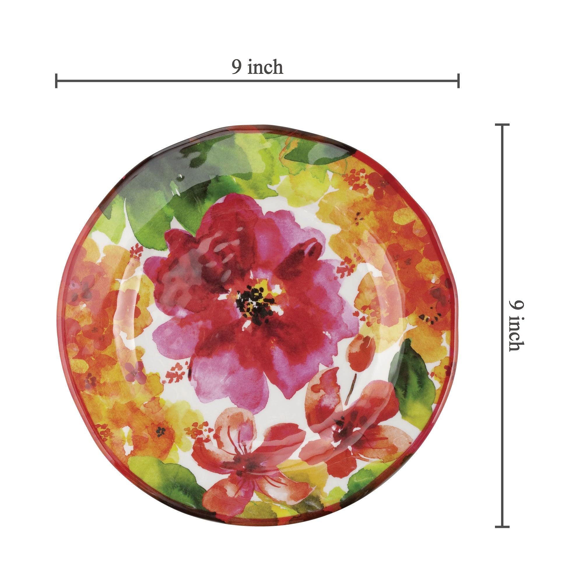 UPware 6 piatti da portata in melamina resistente e resistente, 22,5 cm, colore: Rosa