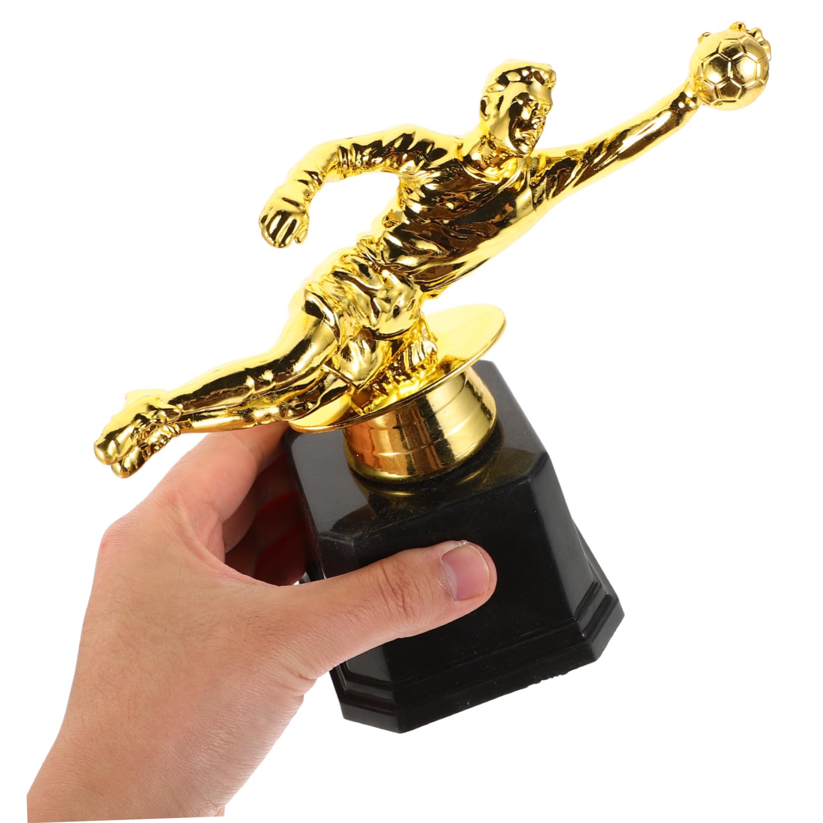 Coppa Calcio Oro in Plastica, Piccoli Premi per Feste e Scuola | Decorazioni Scuola, Riconoscimenti per Eventi Sportivi, Facile da Mostrare, Adatto a Calcio e Baseball