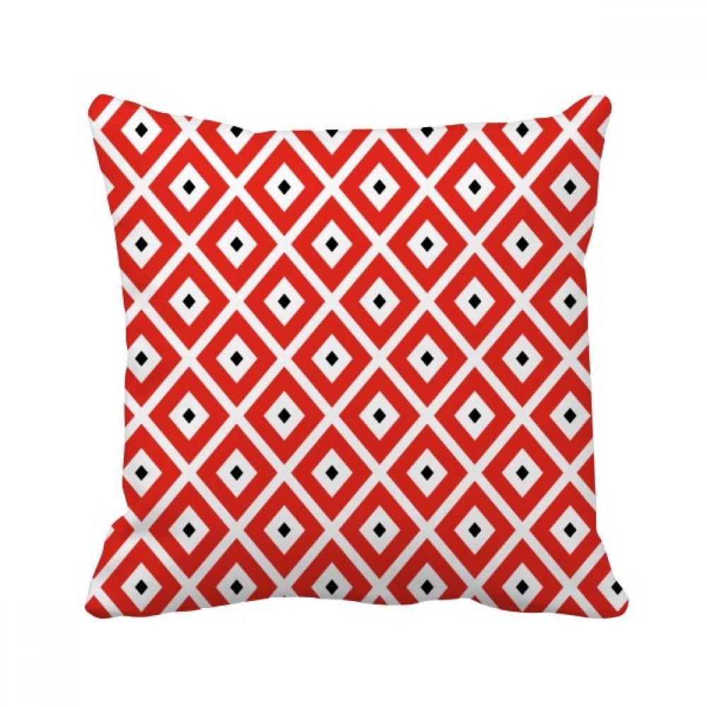 Coussin Fan Pliant Noir Rouge carré 40x40cm pour décoration de canapé maison