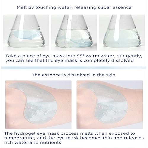 Miniatura 3 de Wismee Parches para debajo de los ojos máscaras de ojos de oro de 24 quilates para ojeras e hinchazón, parches para ojos hinchados, ácido