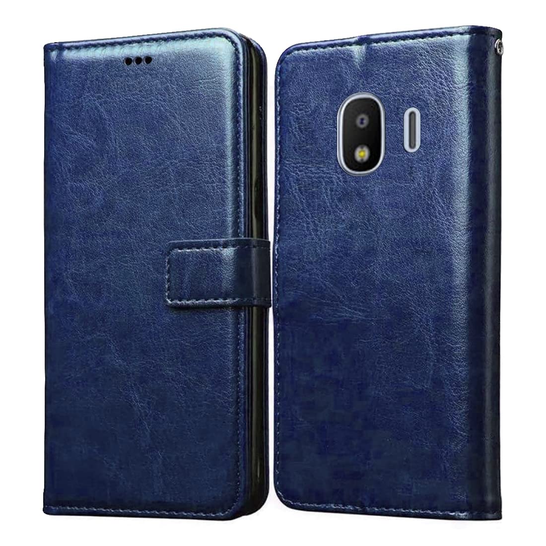 Casotec Flip Cover for Samsung Galaxy J2 (2018) | Premium Leather Finish | Inbuilt Pockets & Stand | Flip Case for Samsung Galaxy J2 (2018) (Blue) (B09VFM3KG3) Amazon Price History, Amazon Price Tracker