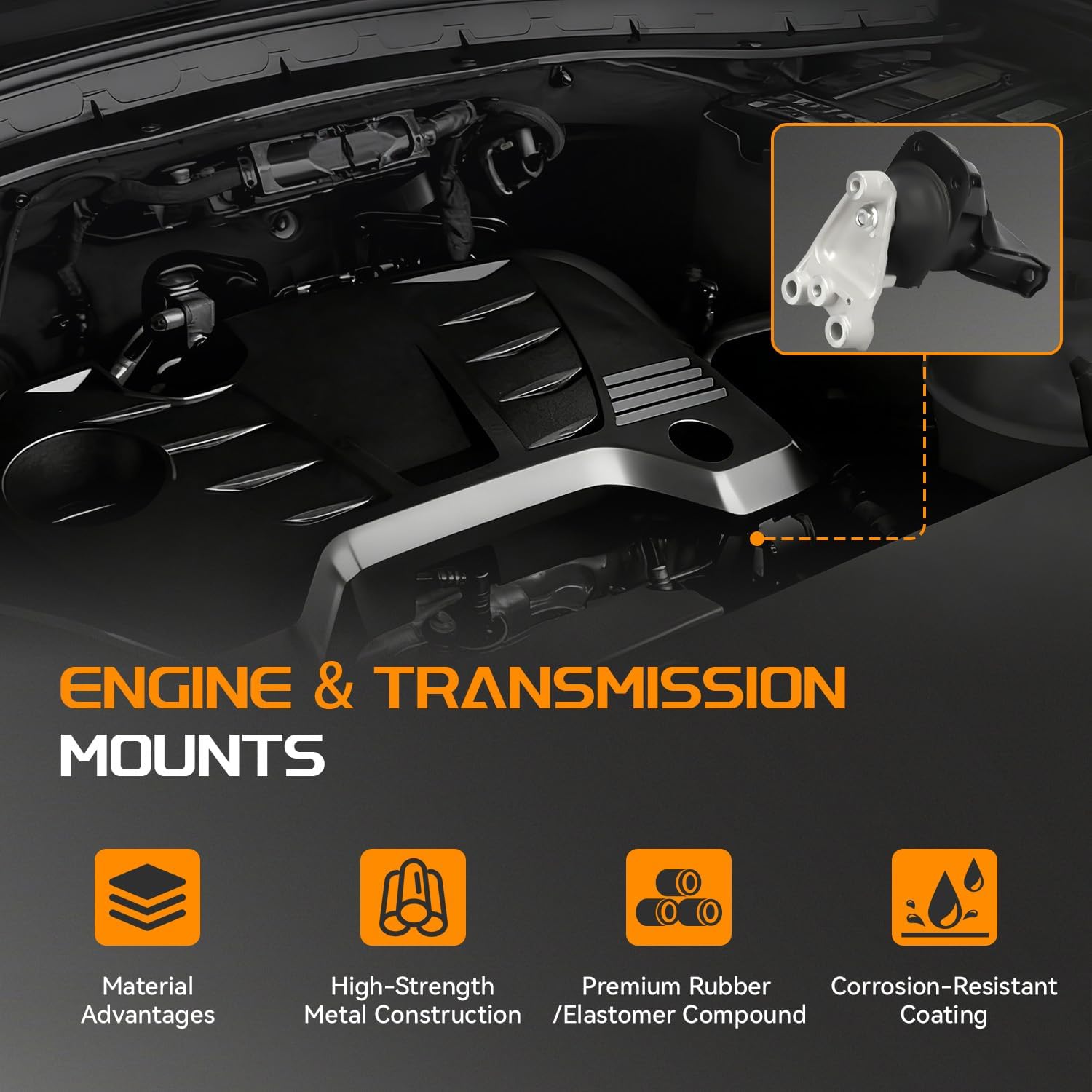 Set of 4 Engine Motor and Trans Mount for Honda Civic 2006 2007 2008 2009 2010 1.8L Automatic Transmission A4530 A4534 A4543 A4546