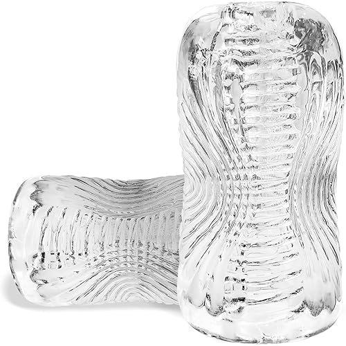 Male Masturbator Sex Toy for Men – Transparent Pocket Pussy Stroker, Soft TPE Sleeve with 3D Textured Interior, Open-Ended Design for Penis Training,Sex Toy, Adult Toy for Men