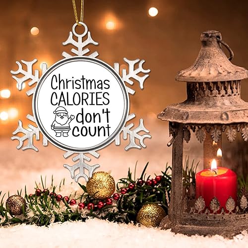 Vista 52 de Adorno de Navidad de metal para feliz año nuevo Yall, adornos de Navidad de metal, citas divertidas de Navidad, adornos colgantes decorativos de 3