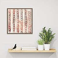 Vista 6 de Amanti Art Framed Canvas Wall Art 16x16 Red Earth Textile IX by June Erica Vess, Framed Wall Art Canvas, Abstract Artwork, Traditional Decor, Small