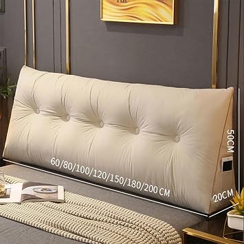 Triangular Wedge Cushion Headboard Reading Pillow Removable Headboard Low Corner Cushion,Bed Bedroom Positioning Support,Support For Bedroom Sofa Bed(60cm/23.6in,Red)