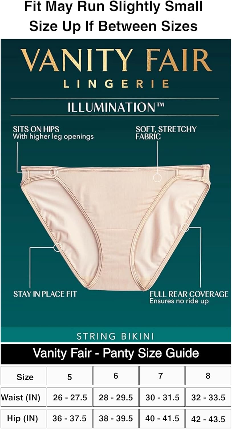 3-Pack – Vanity Fair Illumination String Bikini Panties