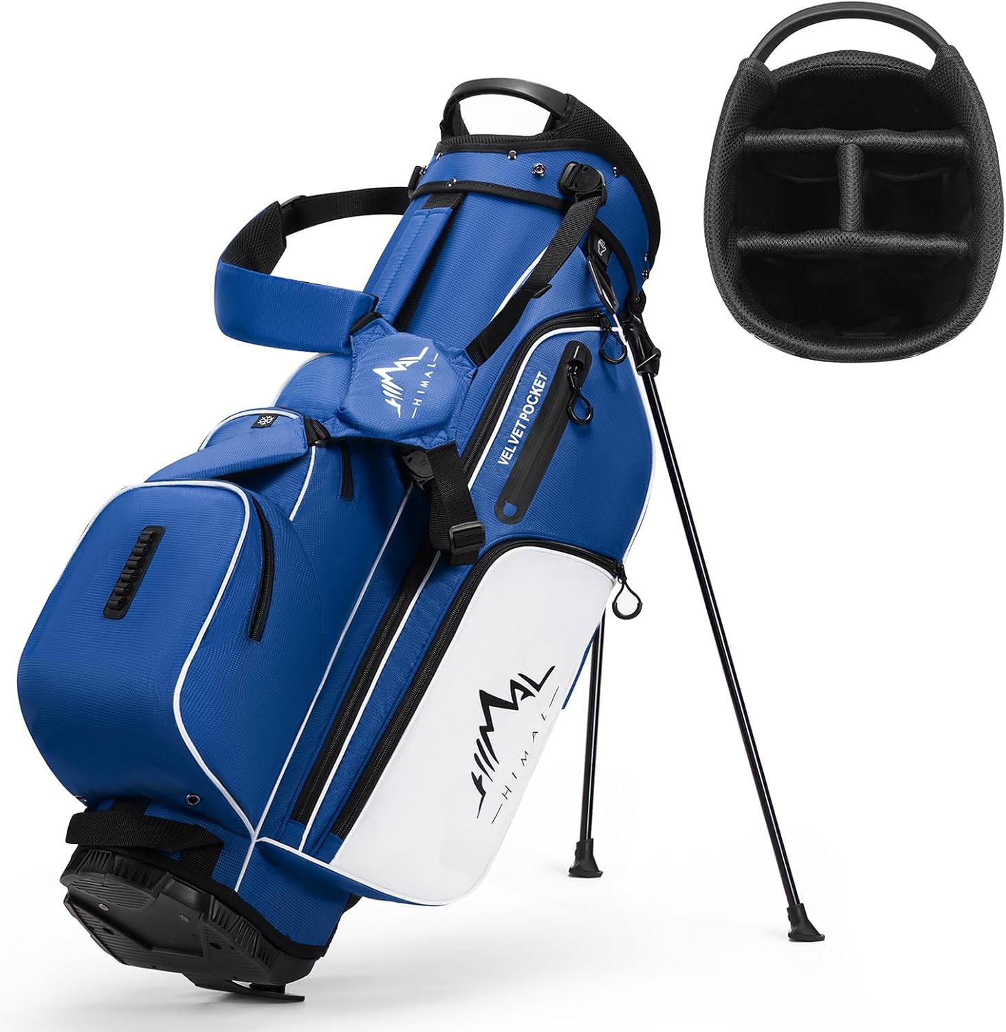 4-Way Golf Stand Bag with Full-Length Divider, Lightweight Waterproof Bag for Men and Women, Holds 4-8 Clubs
