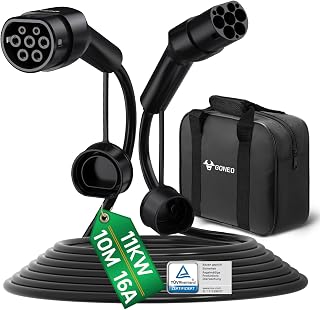 GONEO Typ 2 Ladekabel 11kW 10M 16A Ladekabel Elektroauto 3 Phasig Mode 3 für E Auto EV/PHEV CSS2 mit Tragetasche
