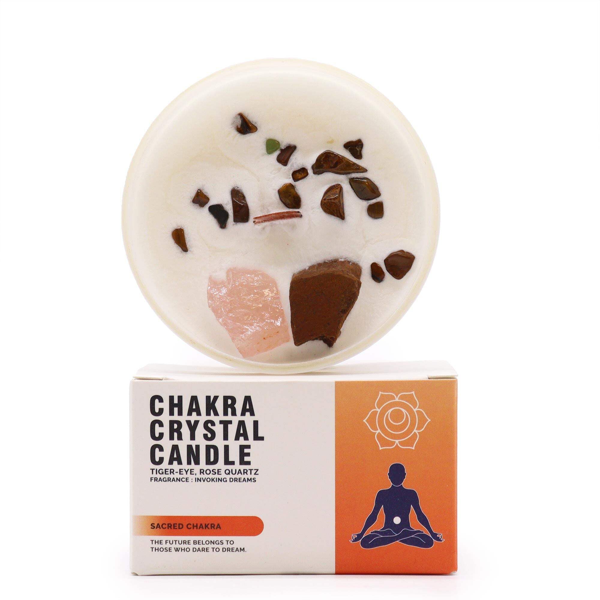Ancient Wisdom White Chakra Crystal Candles Sacred Chakra Crystal Candles