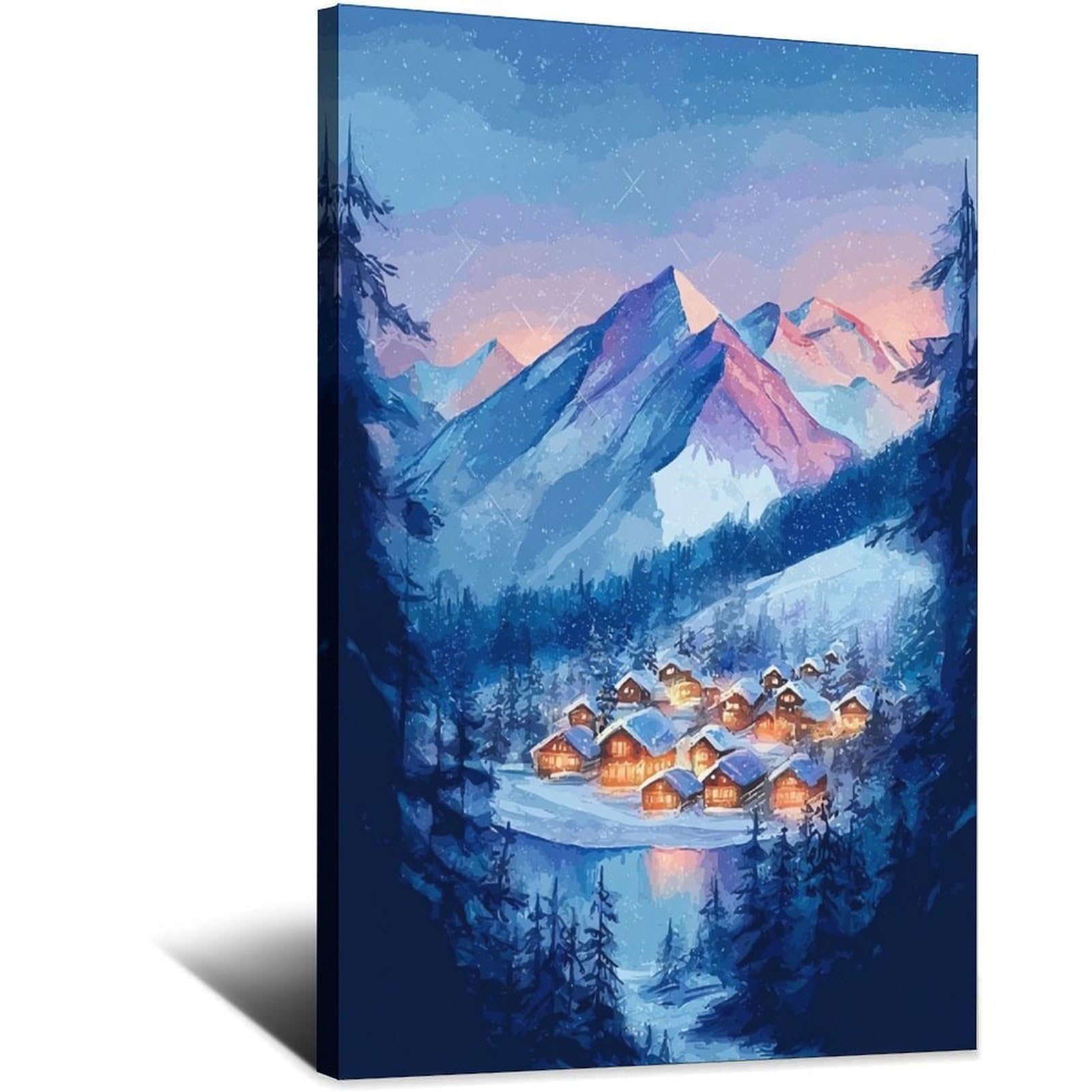 iPuzou Whistler Ski Poster 24x36inch(60x90cm) Vintage Watercolor Canvas Art